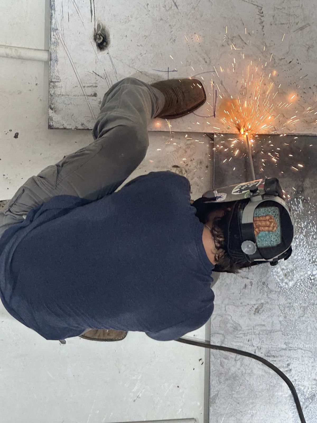 Grant welding on site